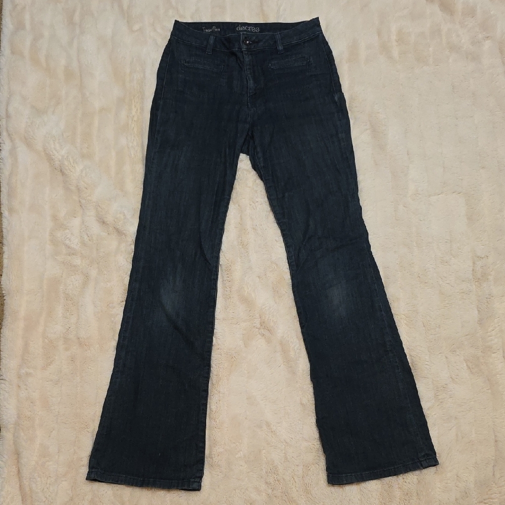 Decree Vintage Dark Indigo Trouser-Flare Jeans